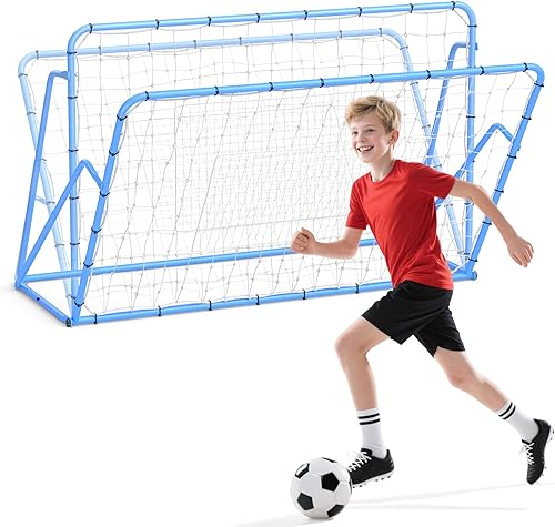 GarveeLife 4&6 x 4&5 Ft Adjustable Sport Rebounder Net for Soccer, Baseball, Volleyball and Softball, for Passing, Throwing, and Ball Control,