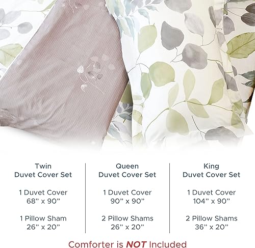 Miniatura 6 de Essina Juego de funda de edredón  Juego de funda de edredón de 3 piezas con funda de edredón y 2 fundas de almohada  Funda de edredón de algodón