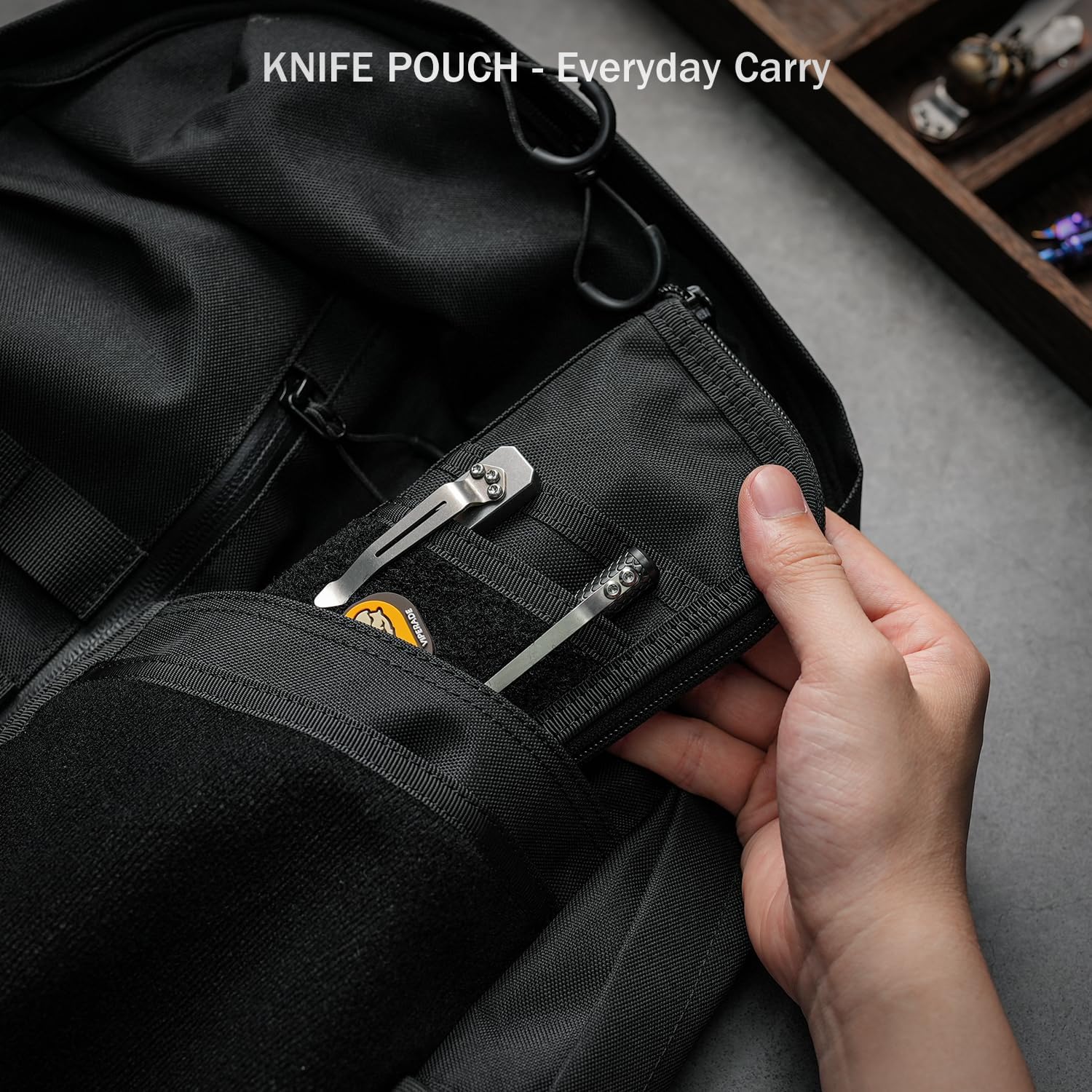 VIPERADE VE19 EDC Pouch, Tool Pocket Organizer for Men, EDC Pocket Organizer Storage EDC Gears, Long EDC Pouch Organizer, Utility Pouch for Multitools, Flashlight/Knives, Tactical Pen