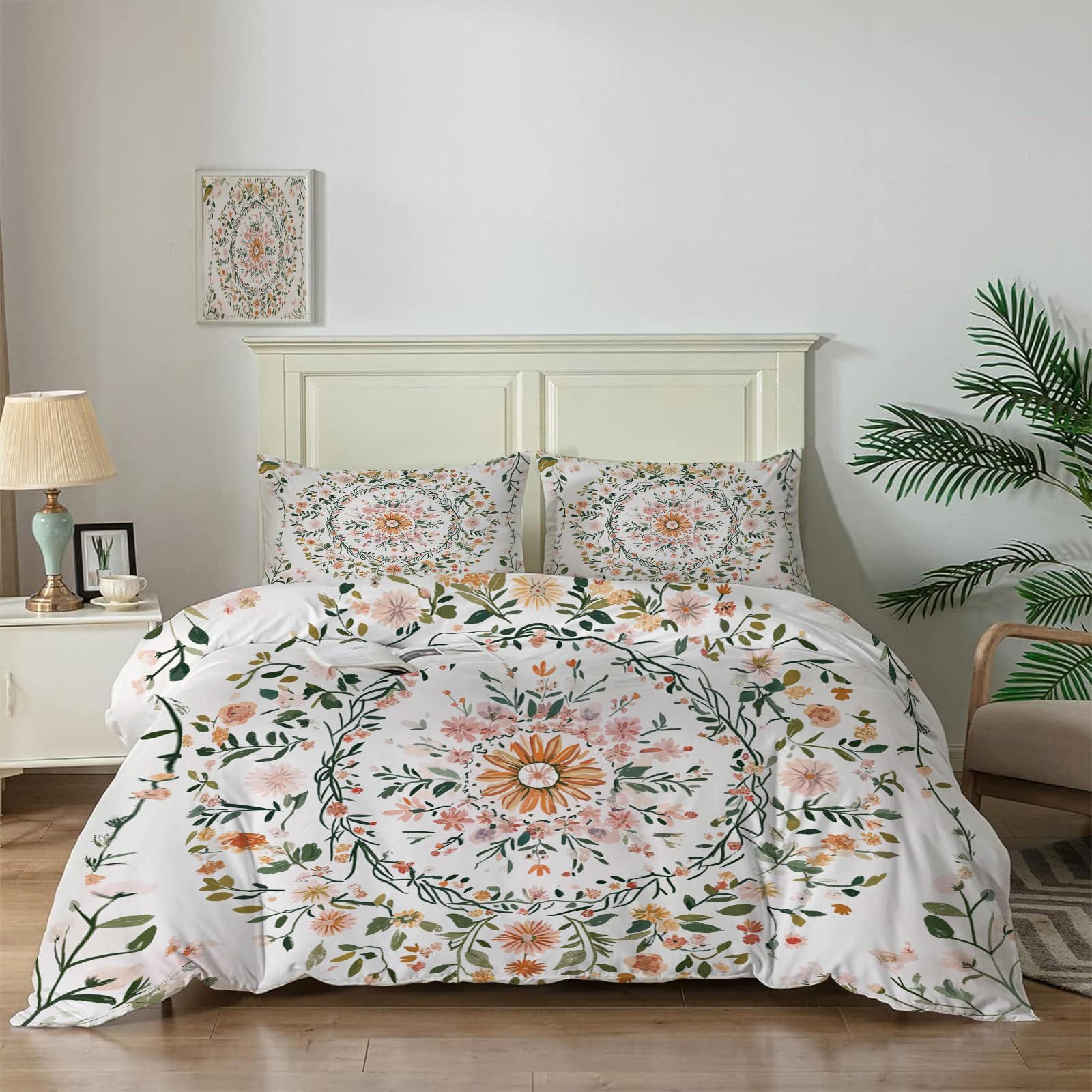 Parure de lit à fleurs roses bohème pour remplacer votre linge de lit usé avec élégance