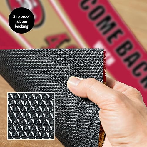 Miniatura 6 de Team Sports America NFL San Francisco 49ers  Entrada interior y exterior  28 x 16 pulgadas  Parte trasera antideslizante  Tapetes de bienvenida