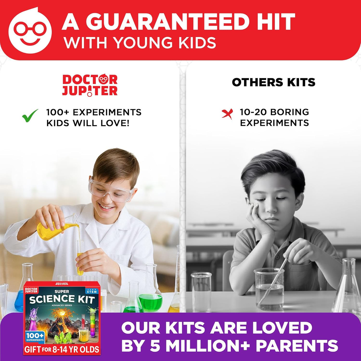 Doctor Jupiter Super Science Kit for Kids Ages 8-12 | Chemistry Set, STEM Toy with 100+ Experiments & Geyser Tube Ideas for Boys & Girls 8+ Years Old | Learning & Educational Projects - Image 8