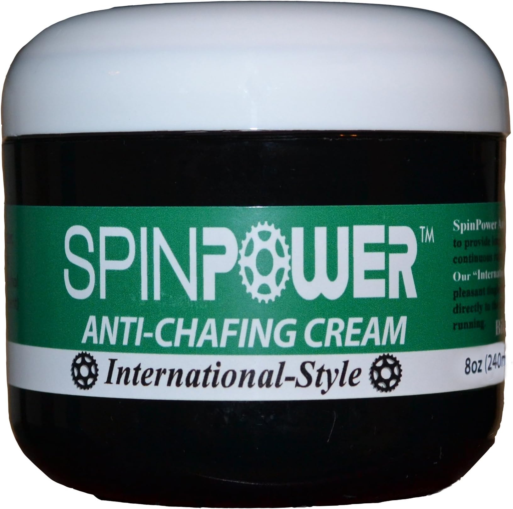 - SpinPower All Natural International-Style Anti Chafing Chamois Cream - New & Improved Thicker Formulation, 8 Ounce - Made in USA