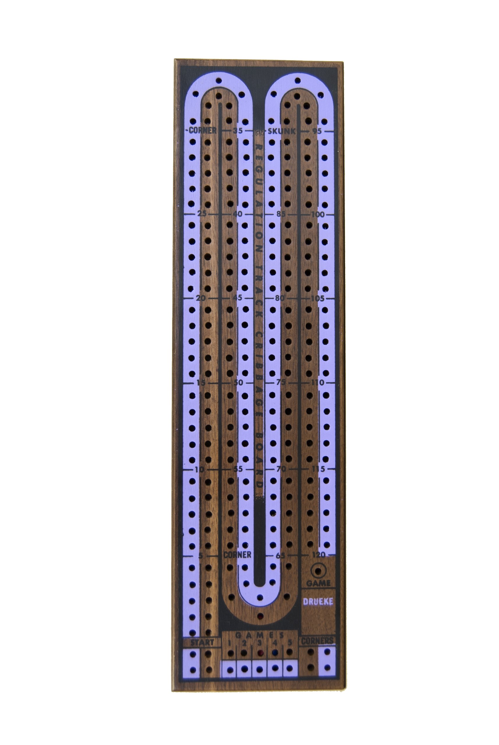 Buy Drueke Deluxe Walnut 2Track Cribbage Board Online at desertcartINDIA