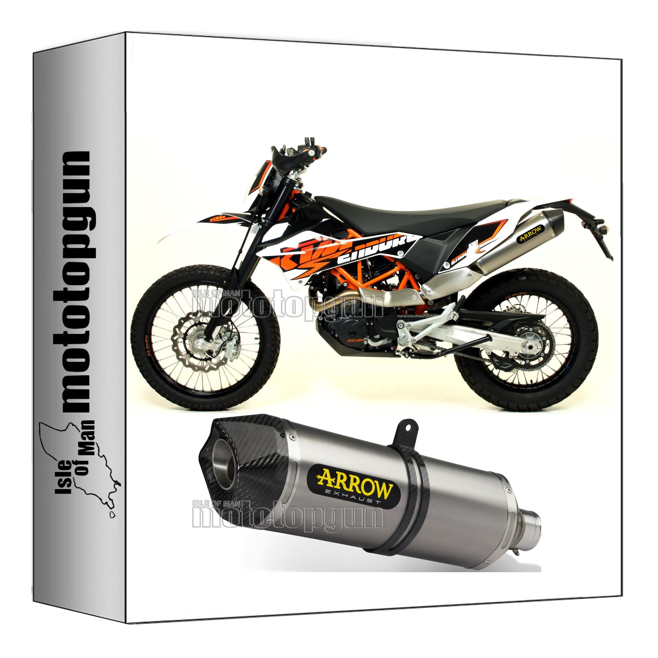 arrow 72618AK scarico omologato race-tech alluminio fondello carby compatibile con ktm 690 enduro 2009 2010 2011 2012 2013 2014 2015 2016 mototopgun