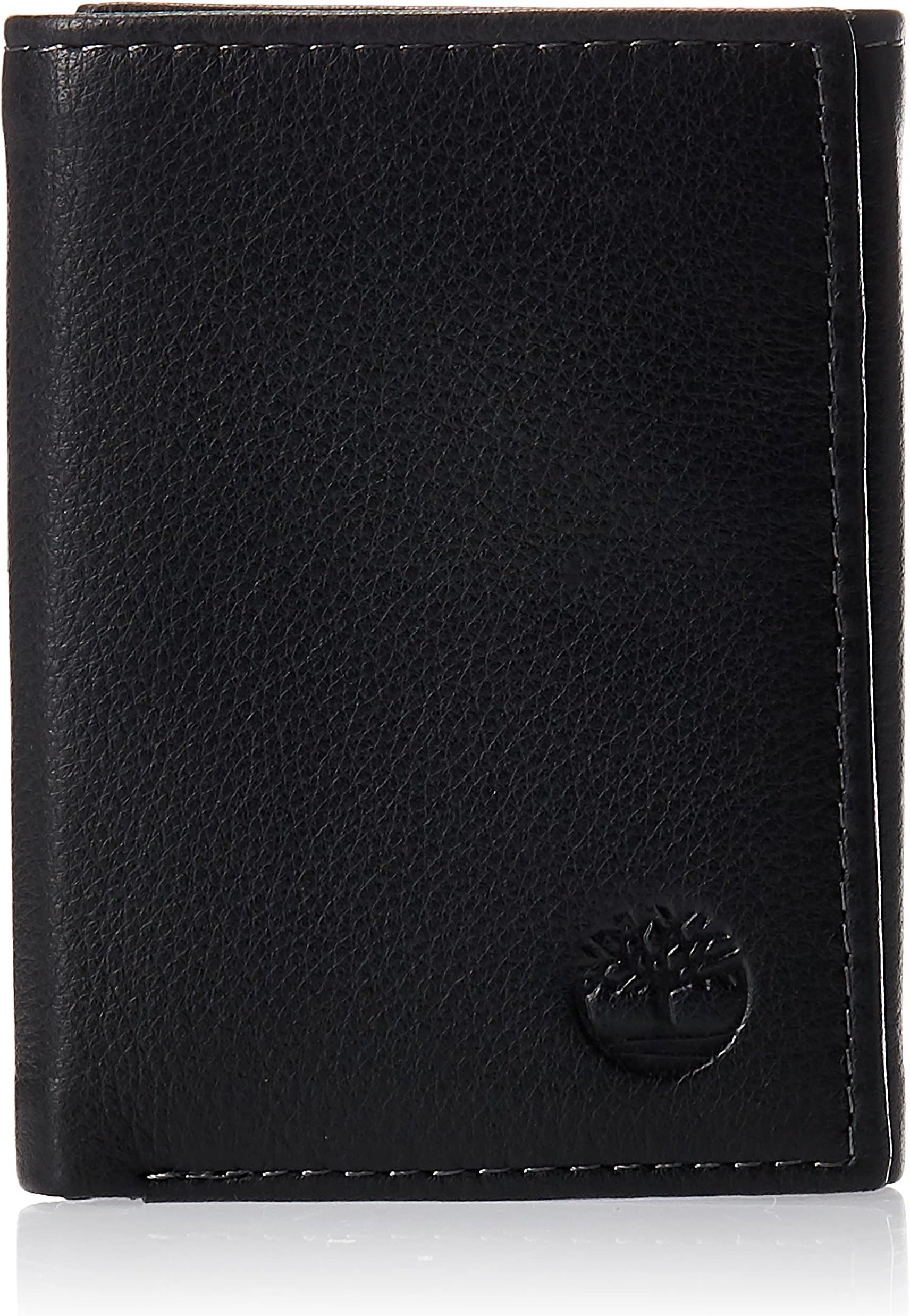 Men's Leather Trifold Wallet with Id Window Tri-Fold