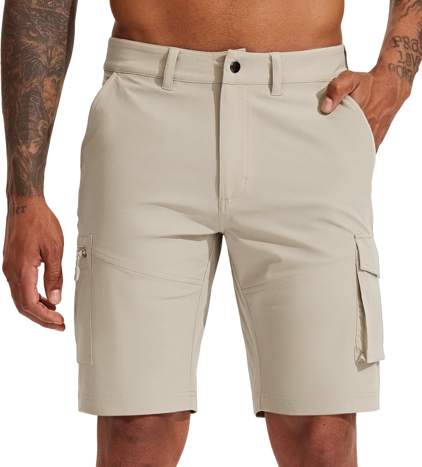 Willit Men's Hiking Cargo Shorts Golf Athletic Shorts Quick Dry Stretch Casual Summer Shorts with Pockets 9"