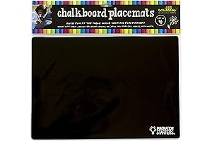 Imagination Starters Reversible Chalkboard Placemats - Dazzle Meals, Parties, & Kids with This Interactive Decor