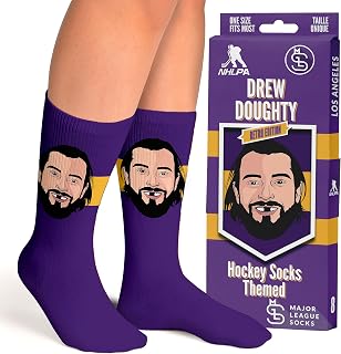 Major League Socks – Collectible NHL Los Angeles Kings Featuring Players – Unisex, One Size (7-13)