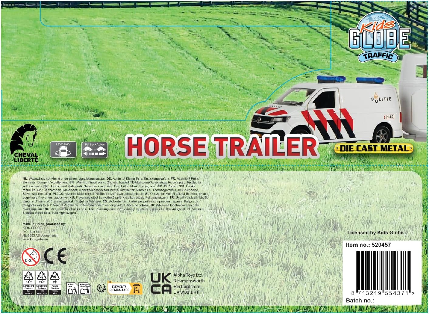 Kids Globe Volvo EX90 with trailer 28 cm