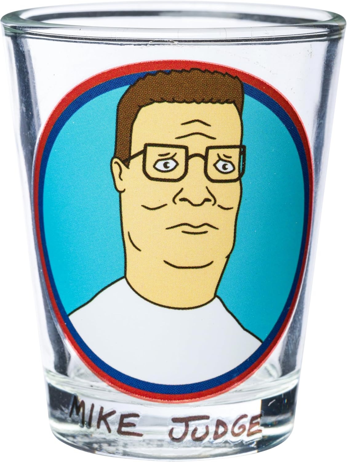 Silver Buffalo King of the Hill Character Faces 4 Pack Mini Glass Set Featuring Hank Hill, Bobby Hill, Peggy Hill, and Lady Bird, 1.5 Ounces image 5