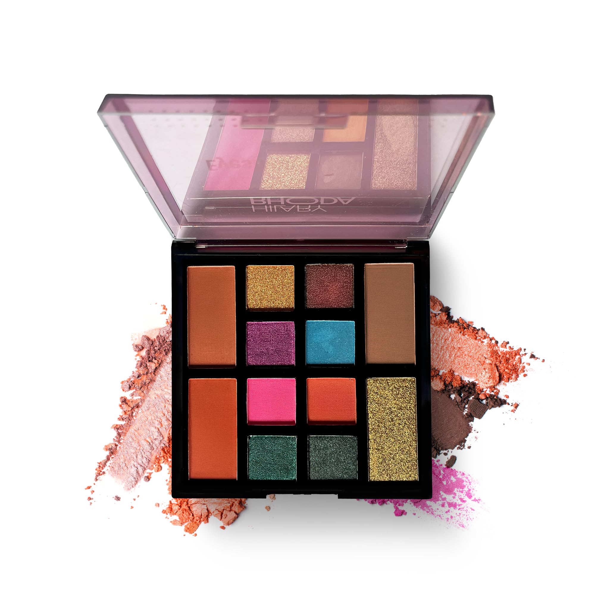 Hilary Rhoda Colour Stay Eyeshadow Palette | 12 Shades | Highly Pigmented & No Fallout | Matte & Shimmer Finish | Blendable Eyeshadow Palette | 20g (Shade 2)-image-15