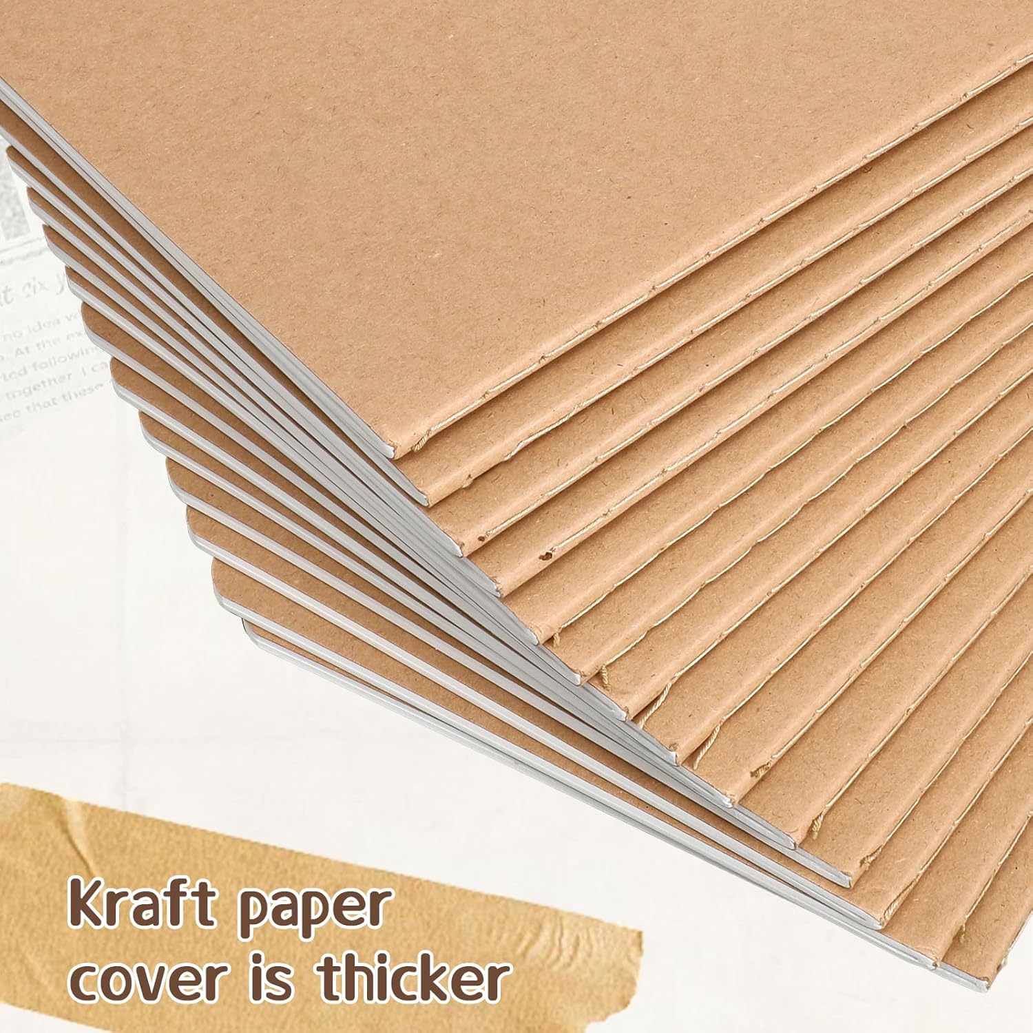 30 Pack Journals Notebooks Bulk, A5 Composition Notebook Journals Bulk, Brown Notebook Lined Paper Journaling Notebooks Brown Travel Journal for School Office Writing Notes -7.9 X 5.5 Inch