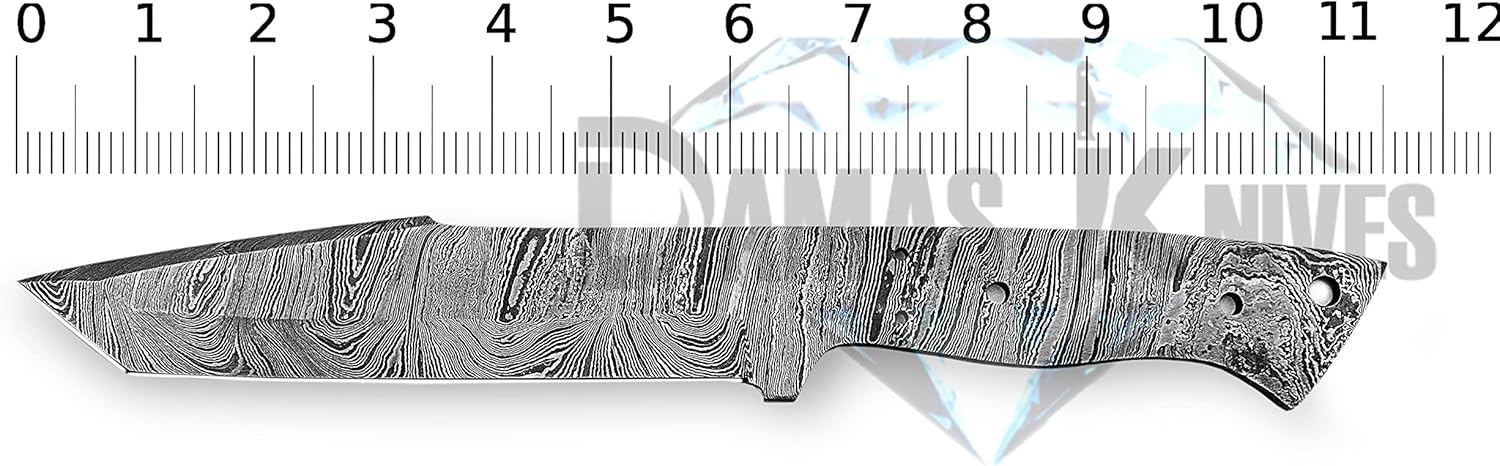 Cudtom Handmade Damascus Steel Blank Blade for Knife Making - HB 13