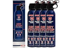 Dry Stop Fire Extinguishing Spray: 4-Pack Portable Protection for Home, Car, Kitchen, and Garage