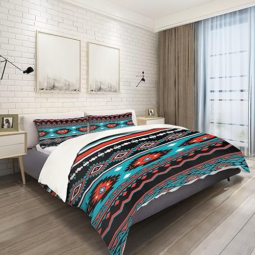 Miniatura 10 de ZFRXIGN Juego de funda de edredón occidental tamaño Queen para todas las estaciones, juego de edredón decorativo para el hogar, colcha de 3 piezas