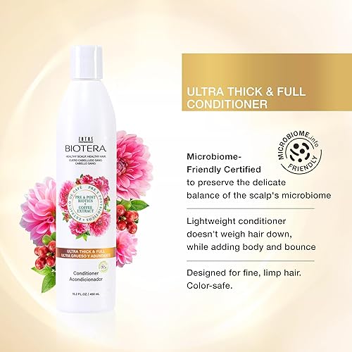 Miniatura 2 de BIOTERA Champúacondicionador ultra grueso y voluminizador completo  Aumenta el volumen para cabello fino y flaco  Apto para microbiomas  Vegano y