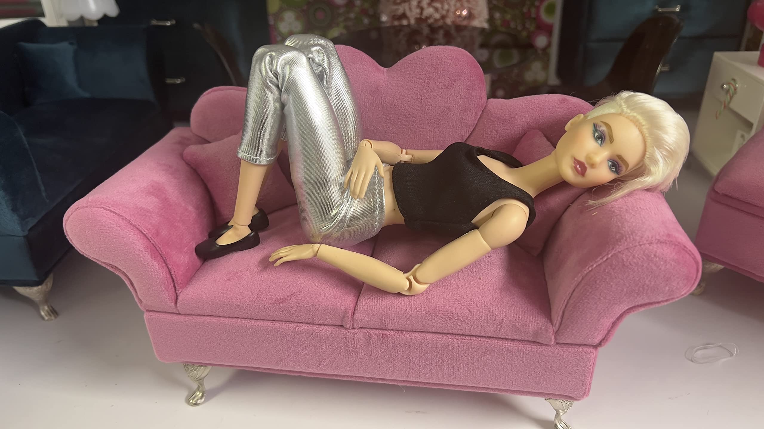 木製ソファ　ドールハウス　ハンドメイド　ふわふわ　姫系　エレガント　ドールケース 楽天市場】12分の1 ドールハウス ミニチュア ミニソファー