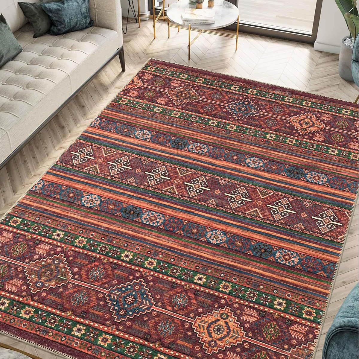 Tapis anti-glisse lavable résistant pour animaux et enfants
