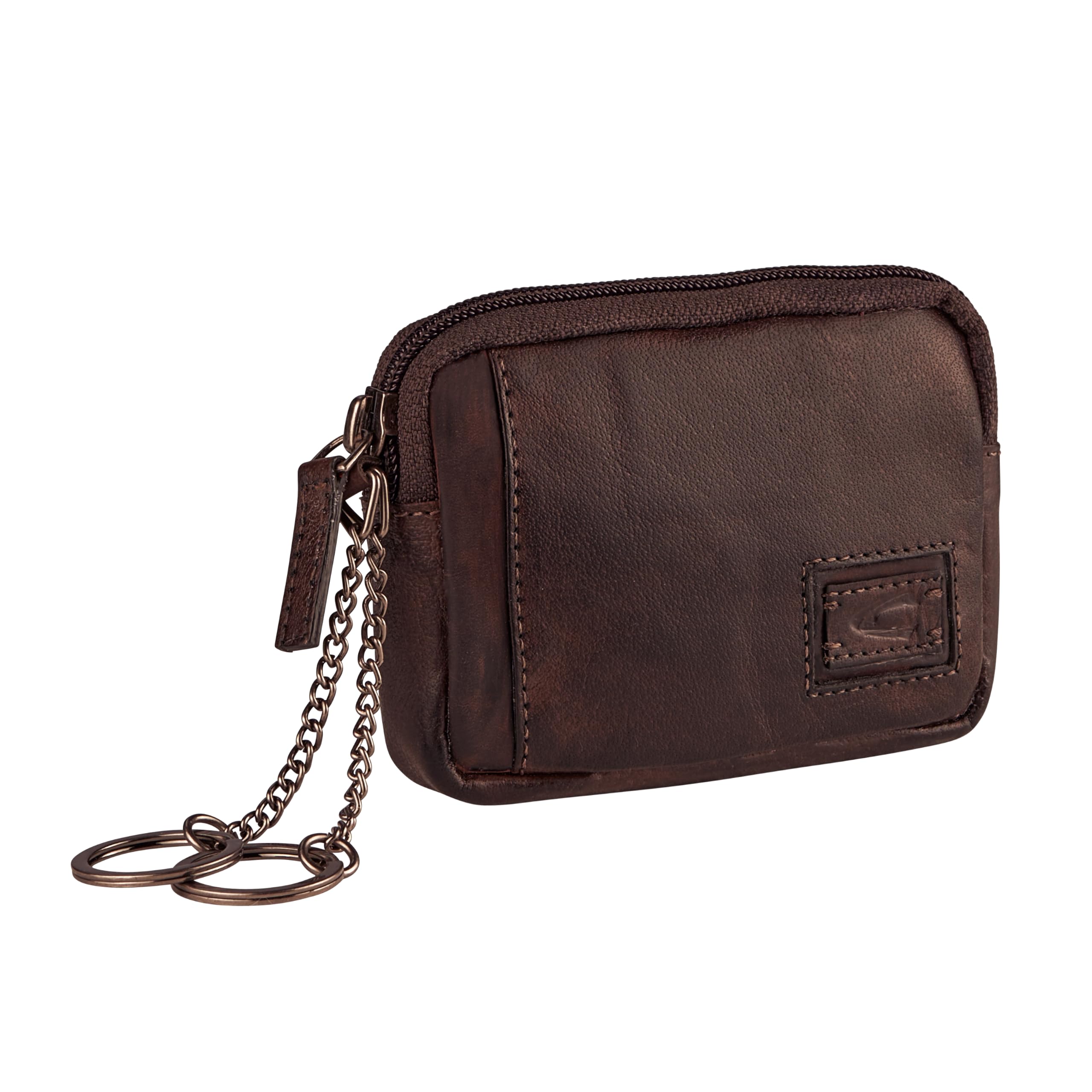 camel active Dust męskie etui na klucze, skórzany, średni rozmiar, brązowy, M, 004103