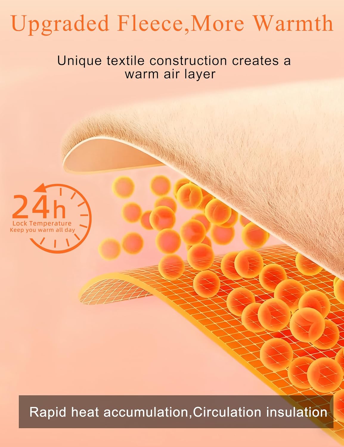 Shiyifa Men's Winter Warm Fleece Sherpa Lined Sweatpants Active Thermal Track Jogger Pants with Pockets - Image 4