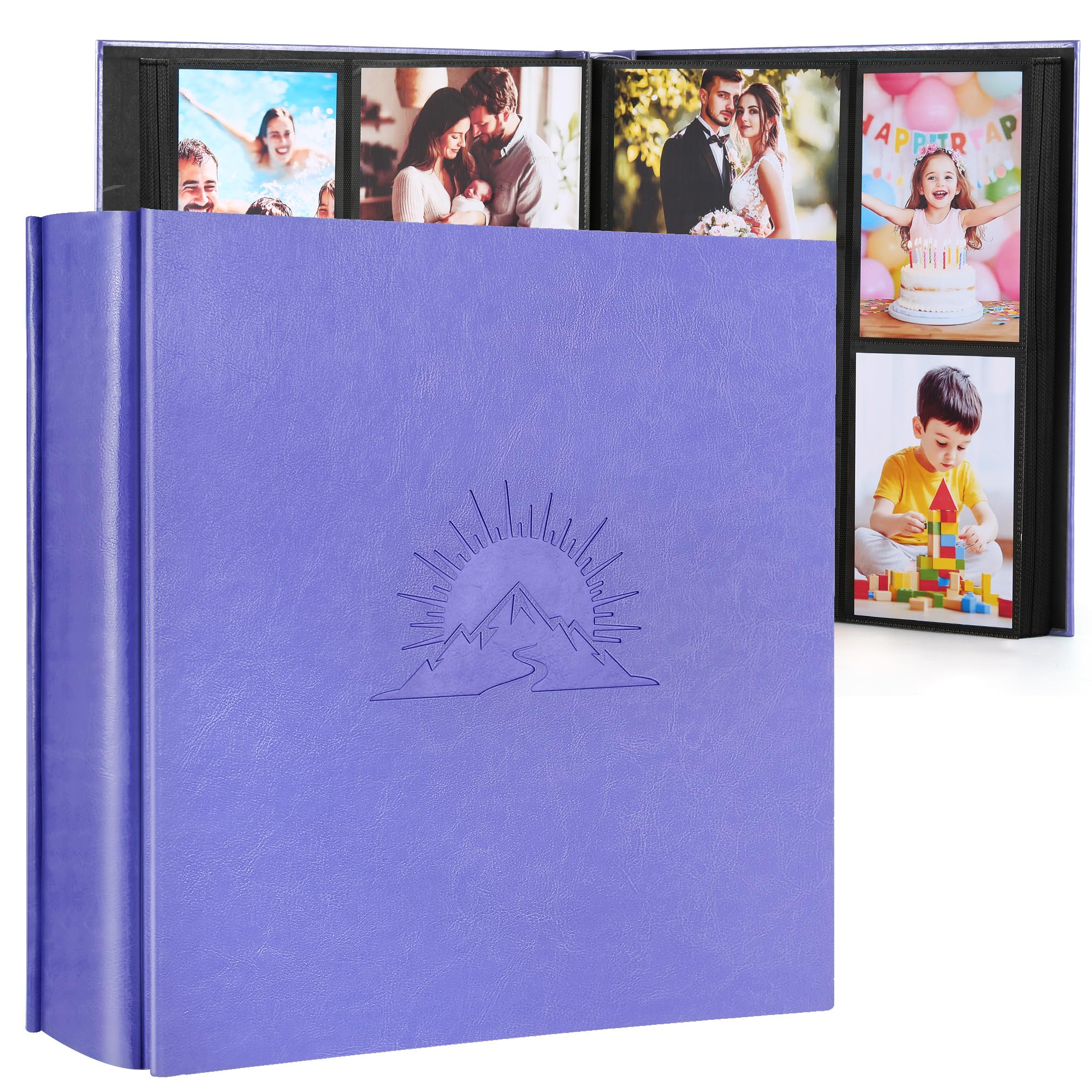 DazSpirit Photo Album 6x4 1000 Pockets, Slip-in Faux Leather Picture Album with Elegant Embossing, Large Capacity Classic Memory Book for Wedding, Family, Anniversary & Baby