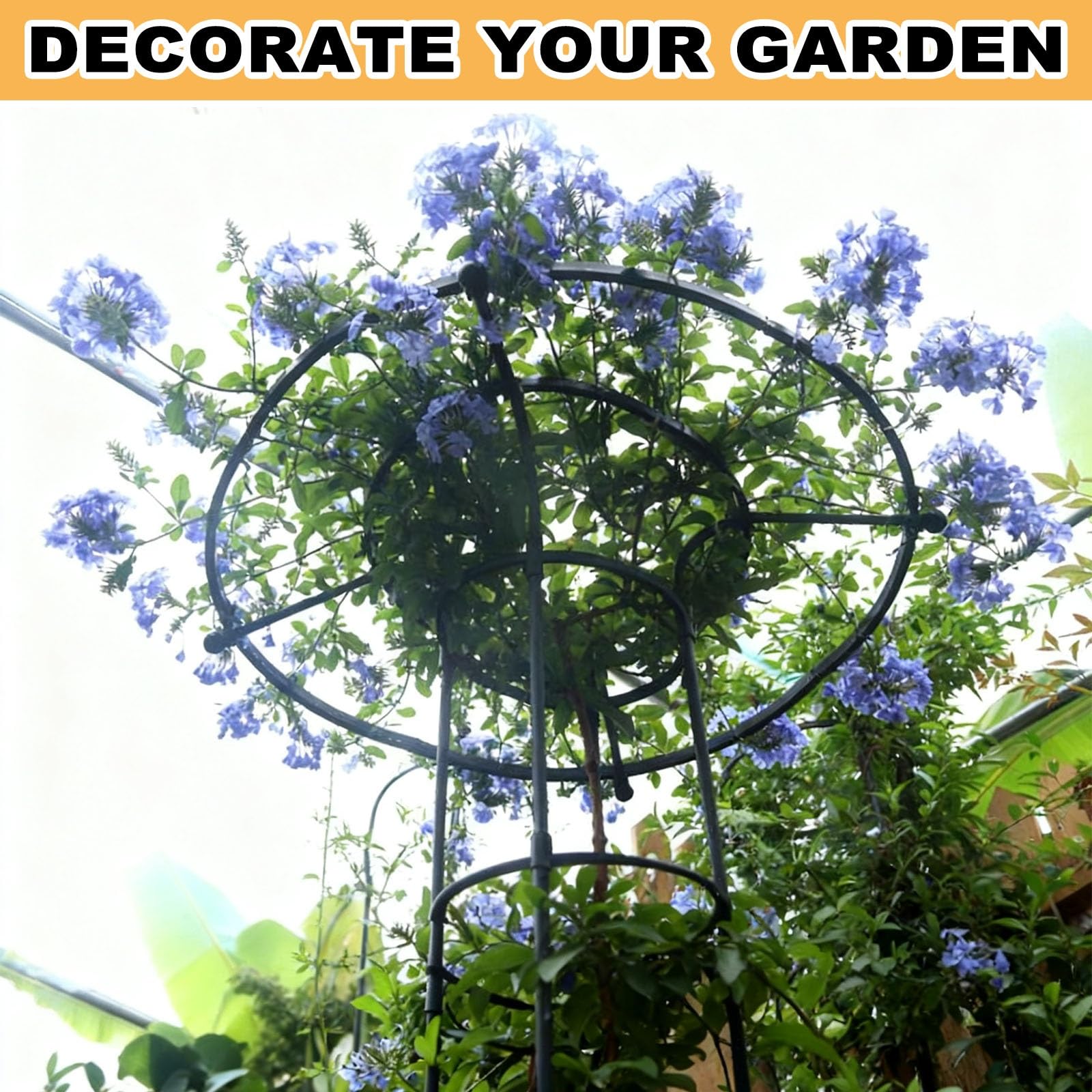 Treillis de jardin pour plantes grimpantes – Cadre haut et léger pour vignes et roses, parfait pour soutenir les plantes en pot en extérieur