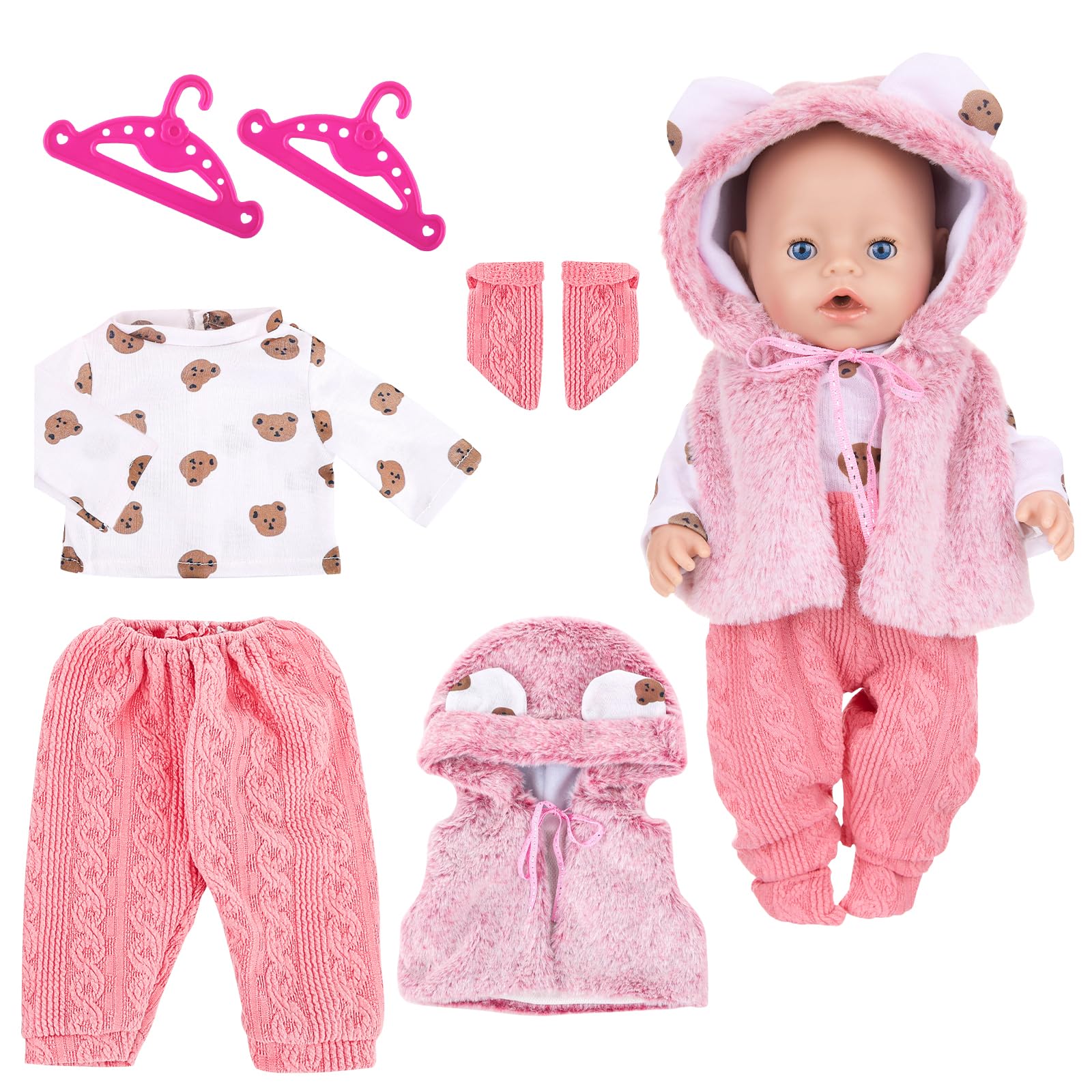 WanderGo Baby Doll Clothes for 35-43 cm Dolls