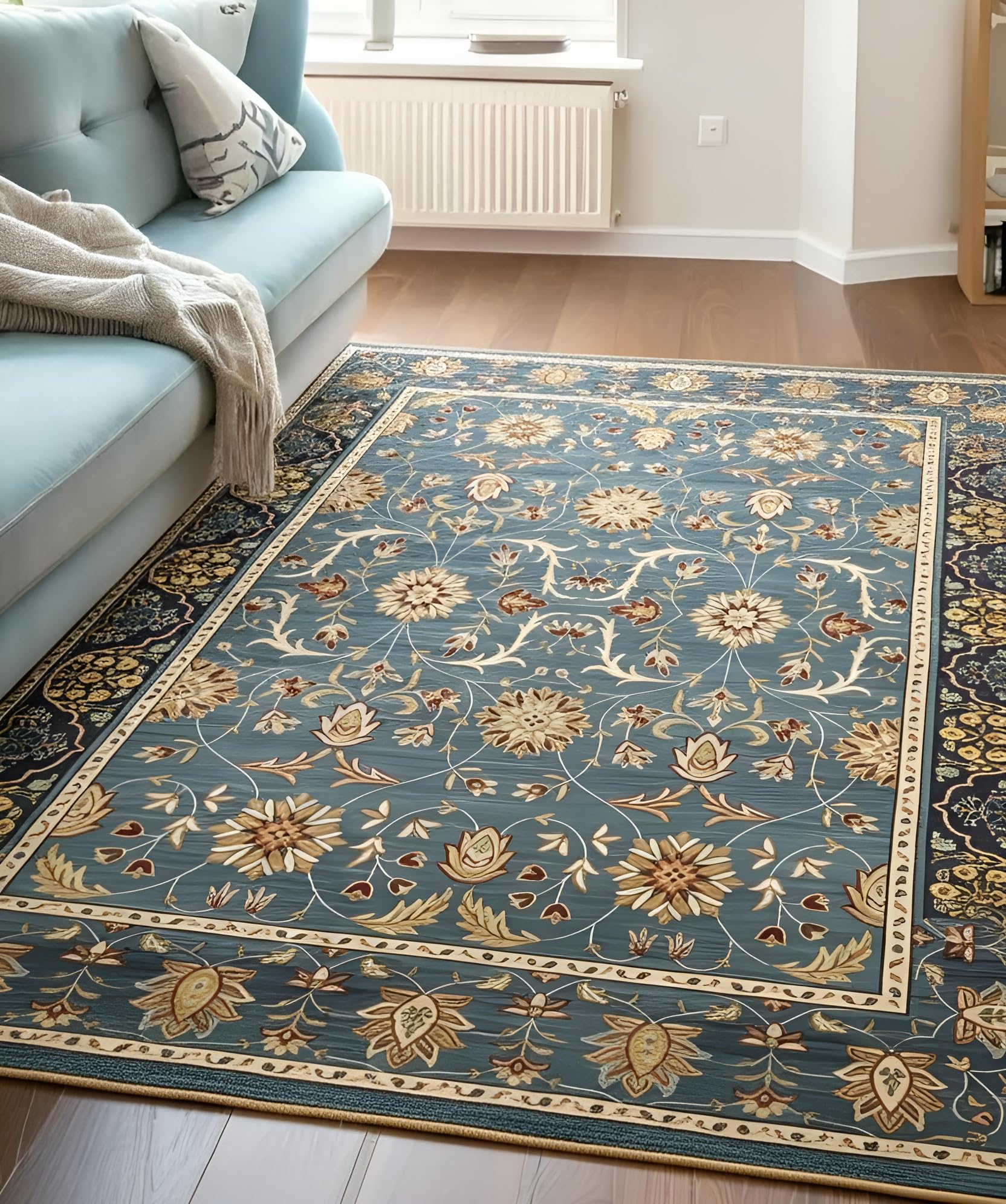 Premium 3D Printed Carpets for Living Room | Carpets for Hall | Bedroom | Living Area | 5x7 Feet Rectangular-image-1