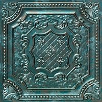 Vista 31 de De normal a hermoso en horas DCT04 Escudo isabelino de PVC 2 pies x 2 pies para colocar o pegar en el techo (cubre / 9,29 m²), blanco antiguo, 25