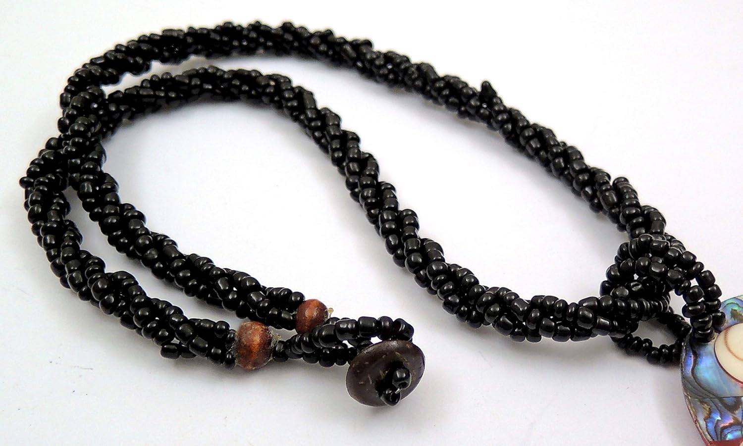 Natural Abalone Shell, Cone Shell, Shiva Eye Pendant 18.5 inches Beads for necklace Handmade Women Jewelry GA313 - Image 4