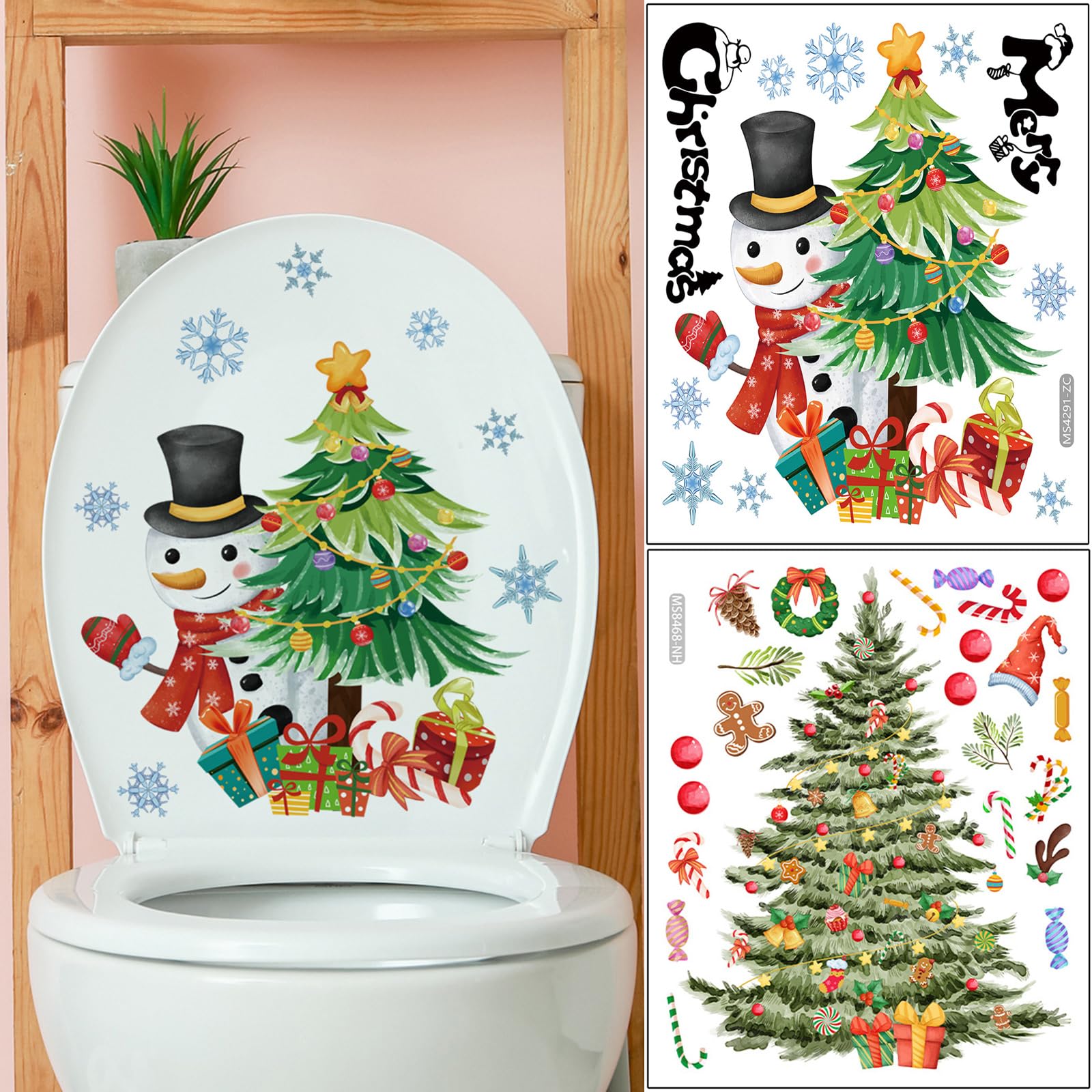Stickers Noël pour toilettes et murs pour créer une ambiance festive dans vos WC