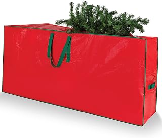 Christmas Tree Storage Bag - Stores 7.5 Foot Artificial Xmas Holiday Tree, Durable Waterproof Material, Zippered Bag, Carry Handles. Protects Against Dust, Insects and Moisture.