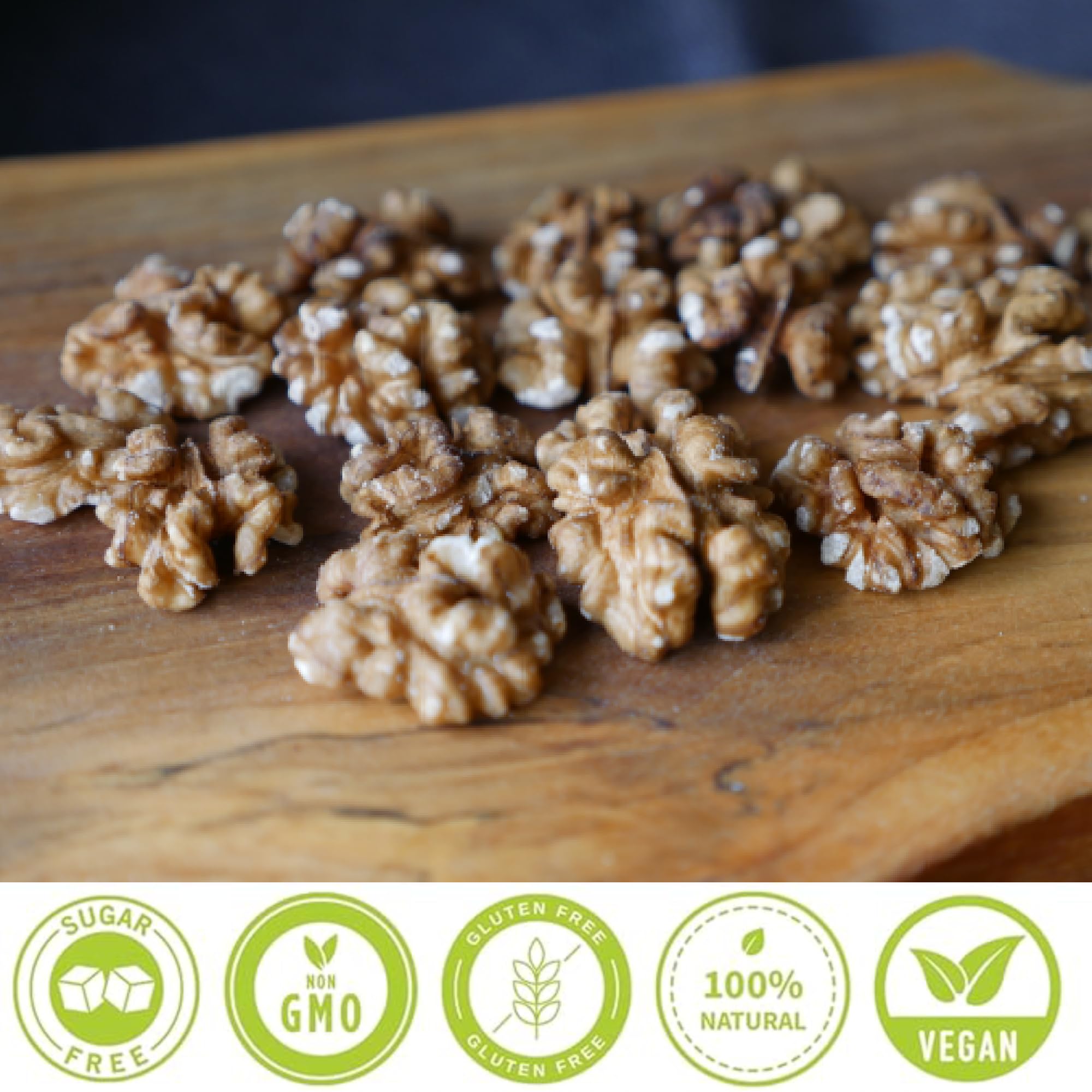 HiFood Walnusskerne 1kg Naturbelassene Geschälte Walnüsse 1000g Großpackung für Küche Bäckerei Bewusste Ernährung Vegan Nüsse für Müsli und Salat