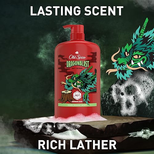 Miniatura 38 de Old Spice Jabón corporal limpiador para hombres, 3X Defense, 24/7 ducha fresca con aroma duradero, 2 en 1 para cuerpo y cara, Bearglove con aroma