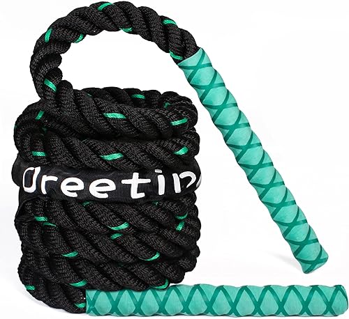 2LB2.8LB5LB-10FT Heavy Durable Jump Rope Adult Fitness Weighted Ropes Men and Women Whole Body Muscle Exercise to Improve Strength Endurance