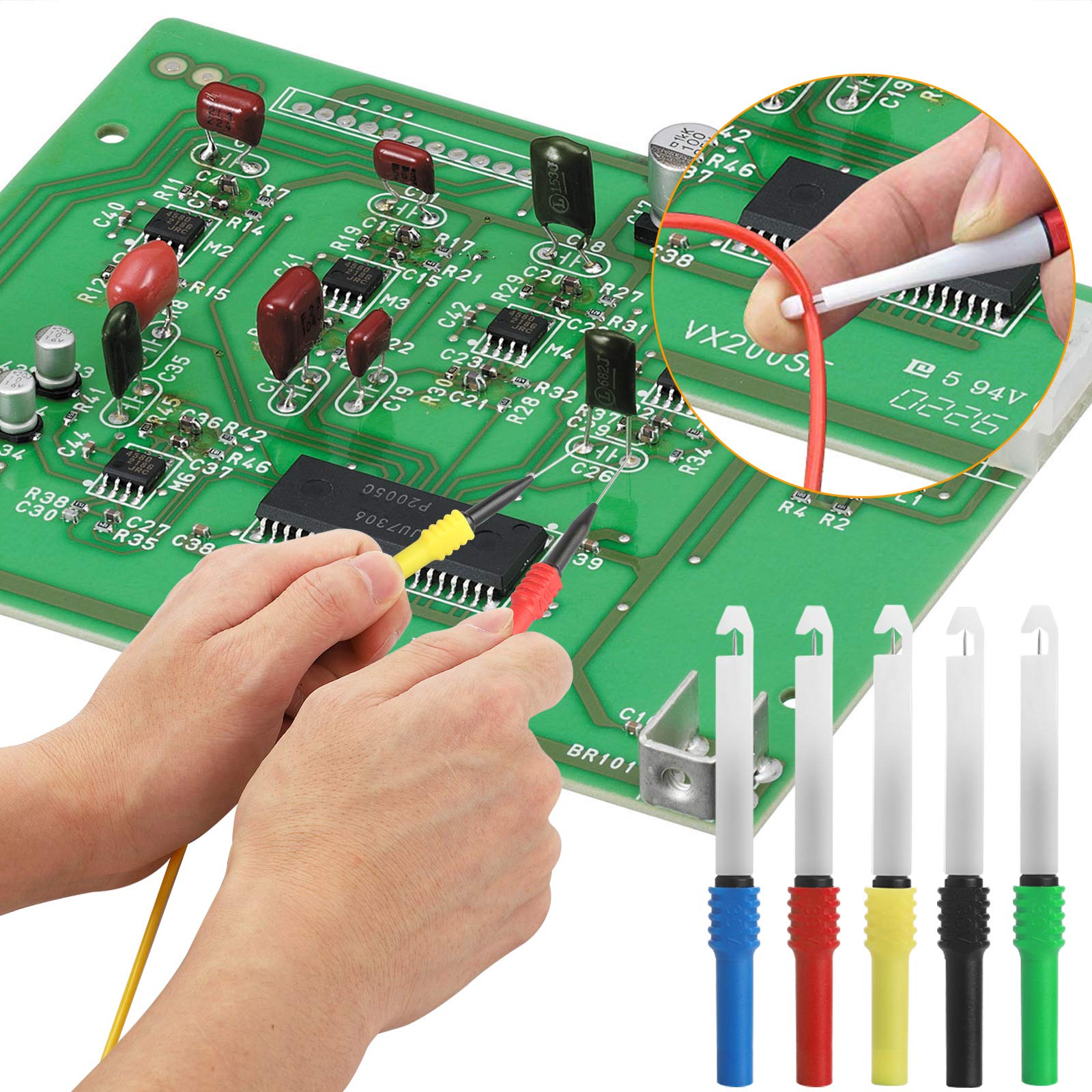 30 Pcs Test Leads Back Probe Kit, 4MM Double Ended Back Probe Pins and