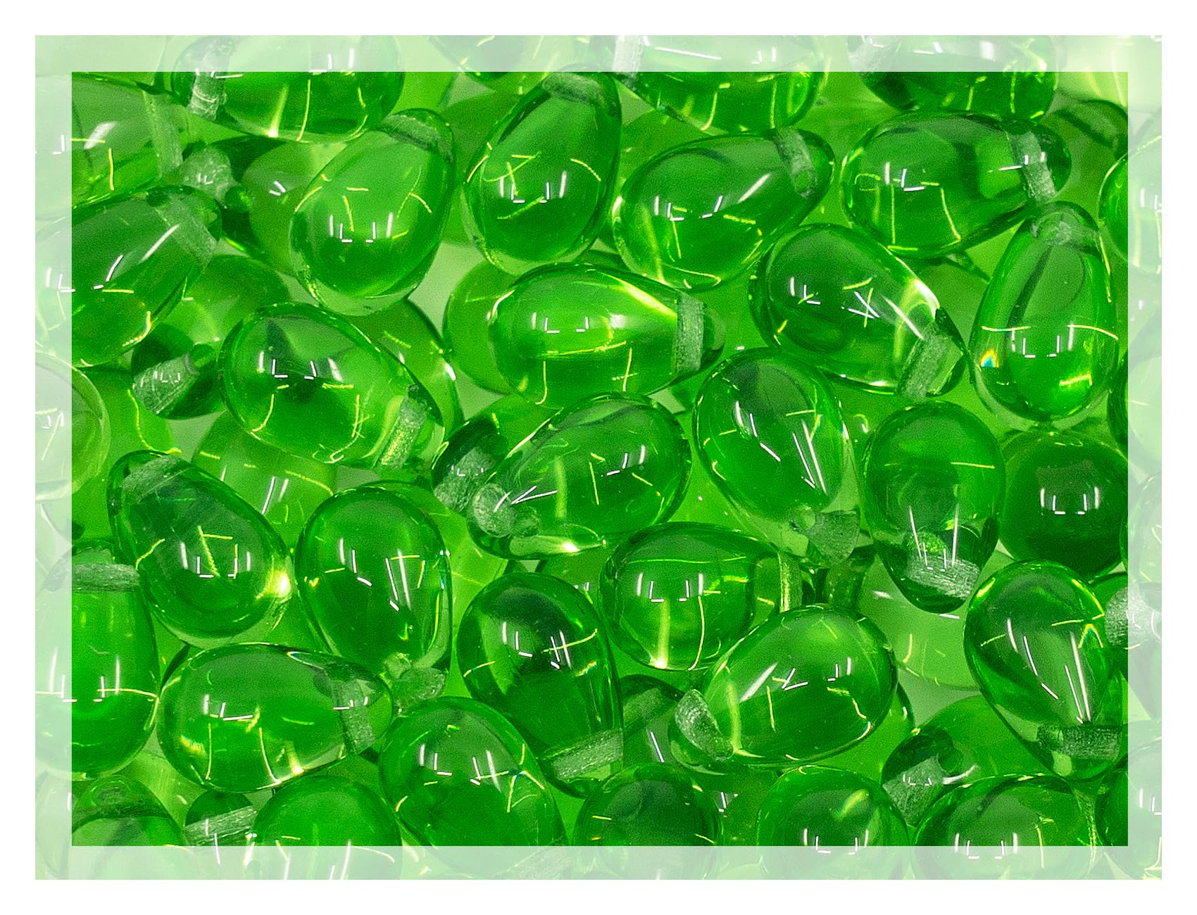 60 g Mix of Unique Czech Bohemia Glass Pressed Beads, Rocailles, Opaque Turquoise Green Copper Crystal Silver, Matte and Glossy, Hand Made BCV — view 18