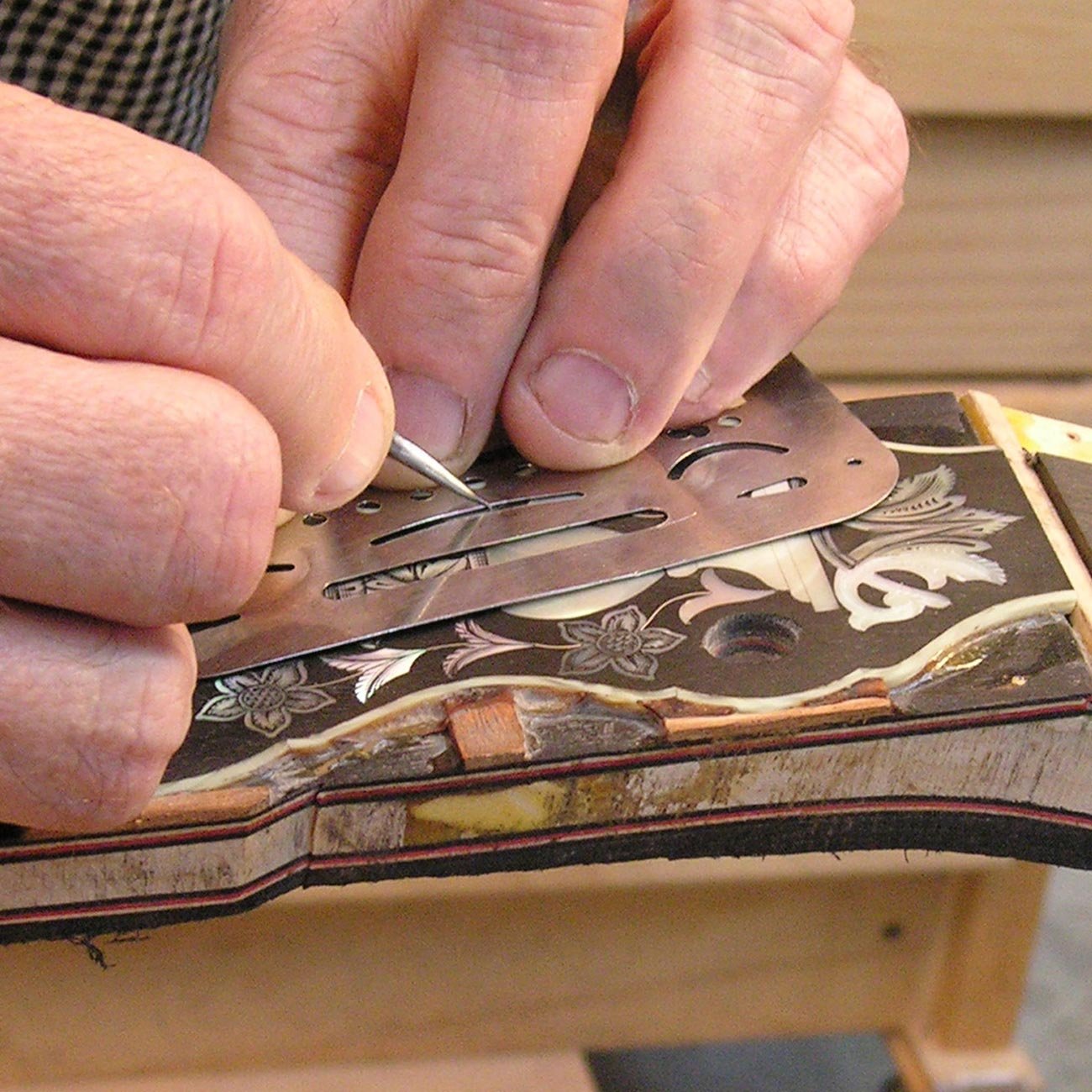 StewMac Inlay Tracing Scribe, Präzisionswerkzeug für den Gitarrenbau