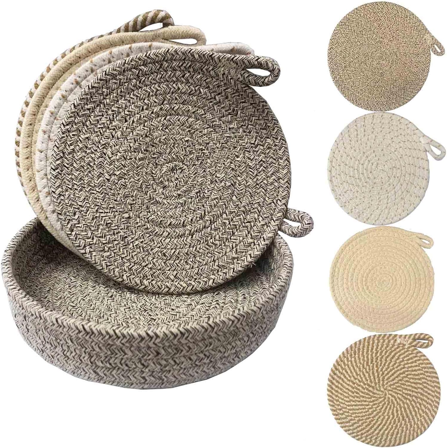 Pro | Trivets for Hot dishes, Hot pots and Pans, 4 Heat Resistant Hot Pads for kitchen, 7.8" Hot pads pot holders, cookware mat for countertop, Kitchen Essentials for New Home, Hot Plate Mats 2026
