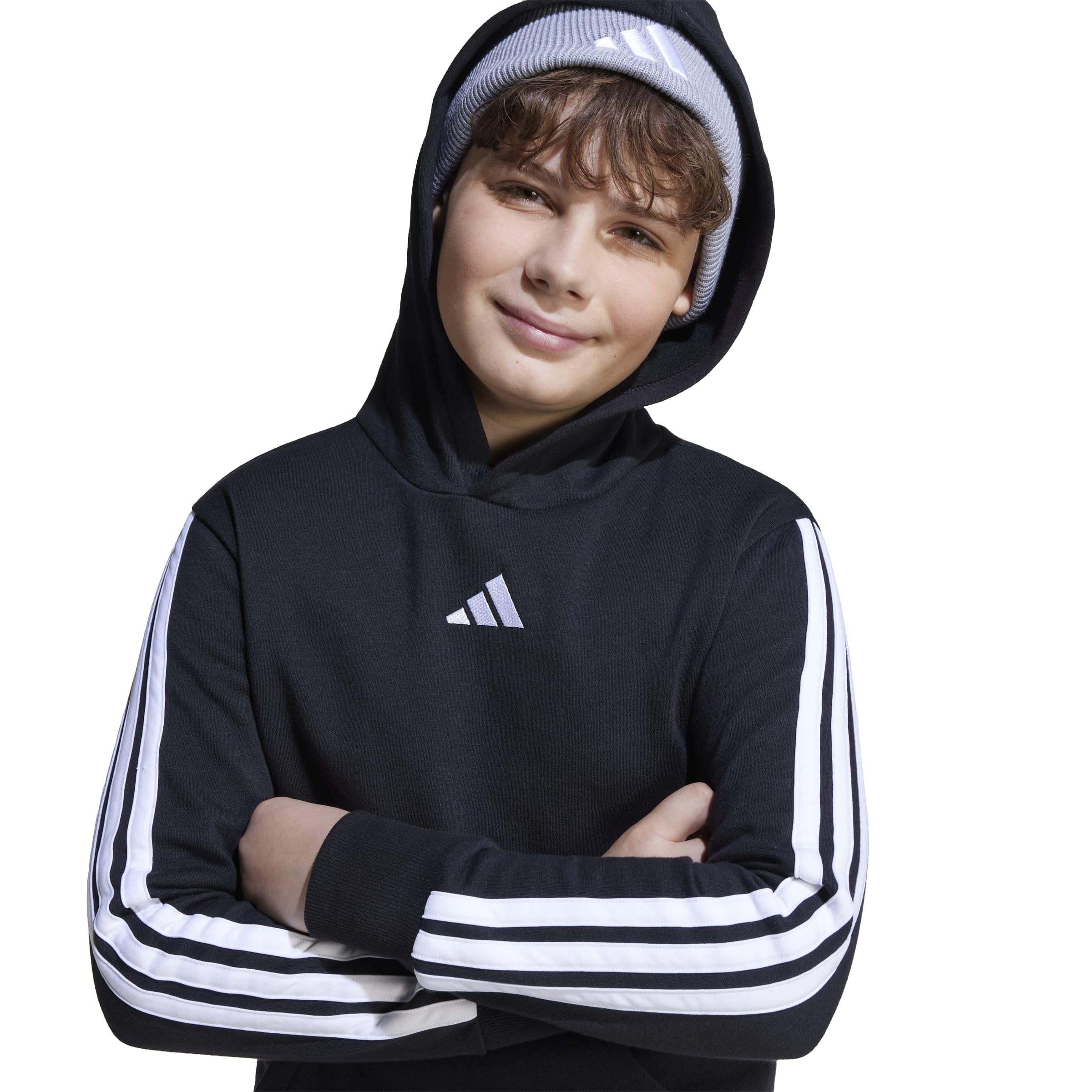 Adidas Unisex - Bambini e Ragazzi Essentials 3 Stripes Hoodie