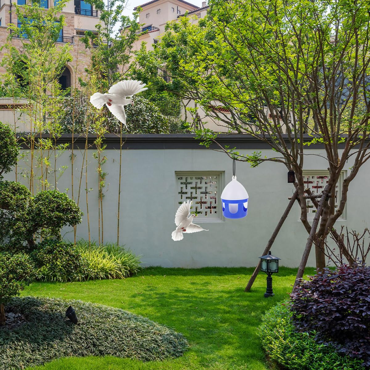 Abreuvoir Accessoire Pratique Lot de 2 Pièces en PVC 2l, Design Compact et Détachable pour pour Oiseaux en Volière ou Élevage