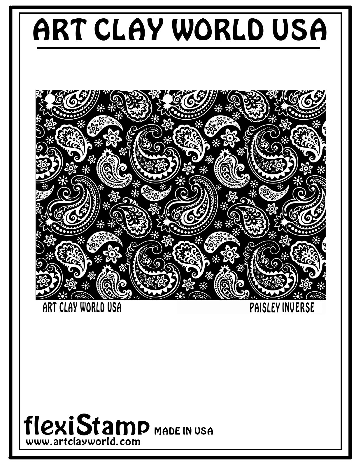 Flexistamps Texture Sheets Paisley Inverse Design - 1 Pc.