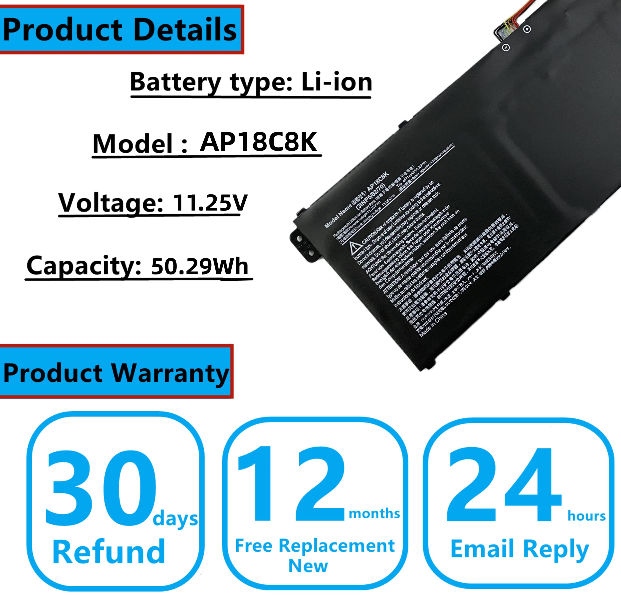 Amazon.com: Aluo AP18C8K New Laptop Battery compatable with