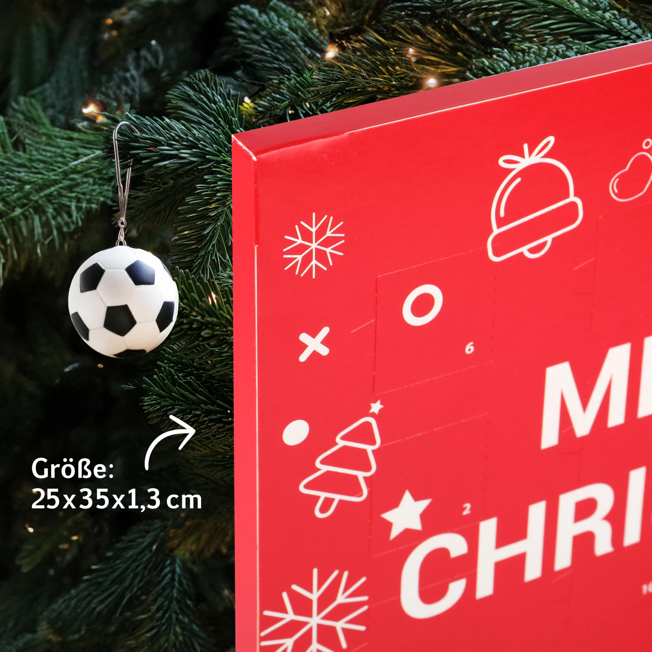 Gunz Liverpool FC Calendrier de l'Avent au motif de football Fairtrade Chocolat – Calendrier de Noël avec 24 surprises au chocolat (120 g) + carte postale à l'arrière – Cadeau de l'Avent pour les