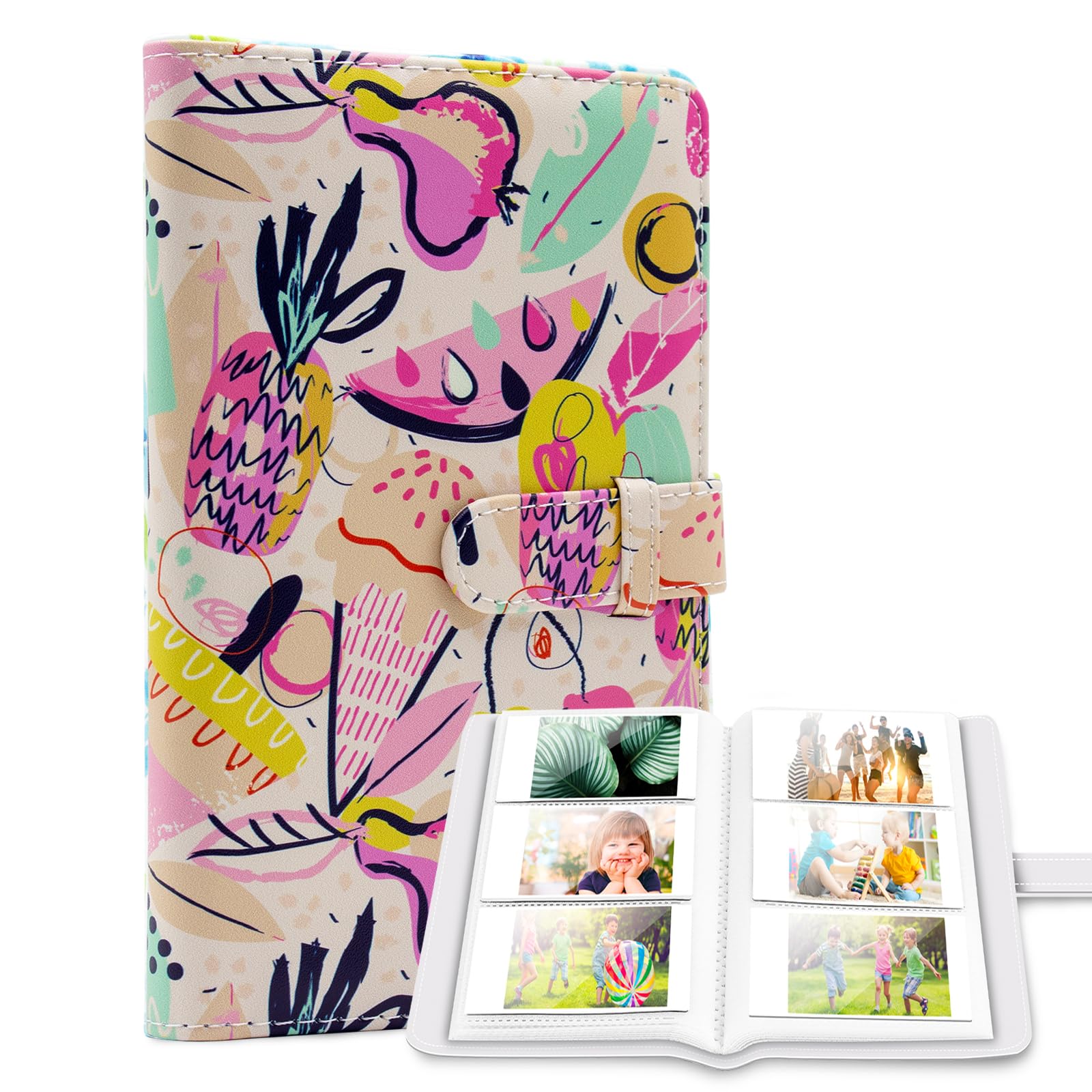 Ablus 96 Pockets Photo Album for Fujifilm Instax Mini 11 90 70 9 8+ 8 LiPlay Instant Camera, Polaroid Snap SnapTouch PIC-300 Z2300 Instant Camera & Zip Instant Printer (Fruit Graffiti)-picture-31