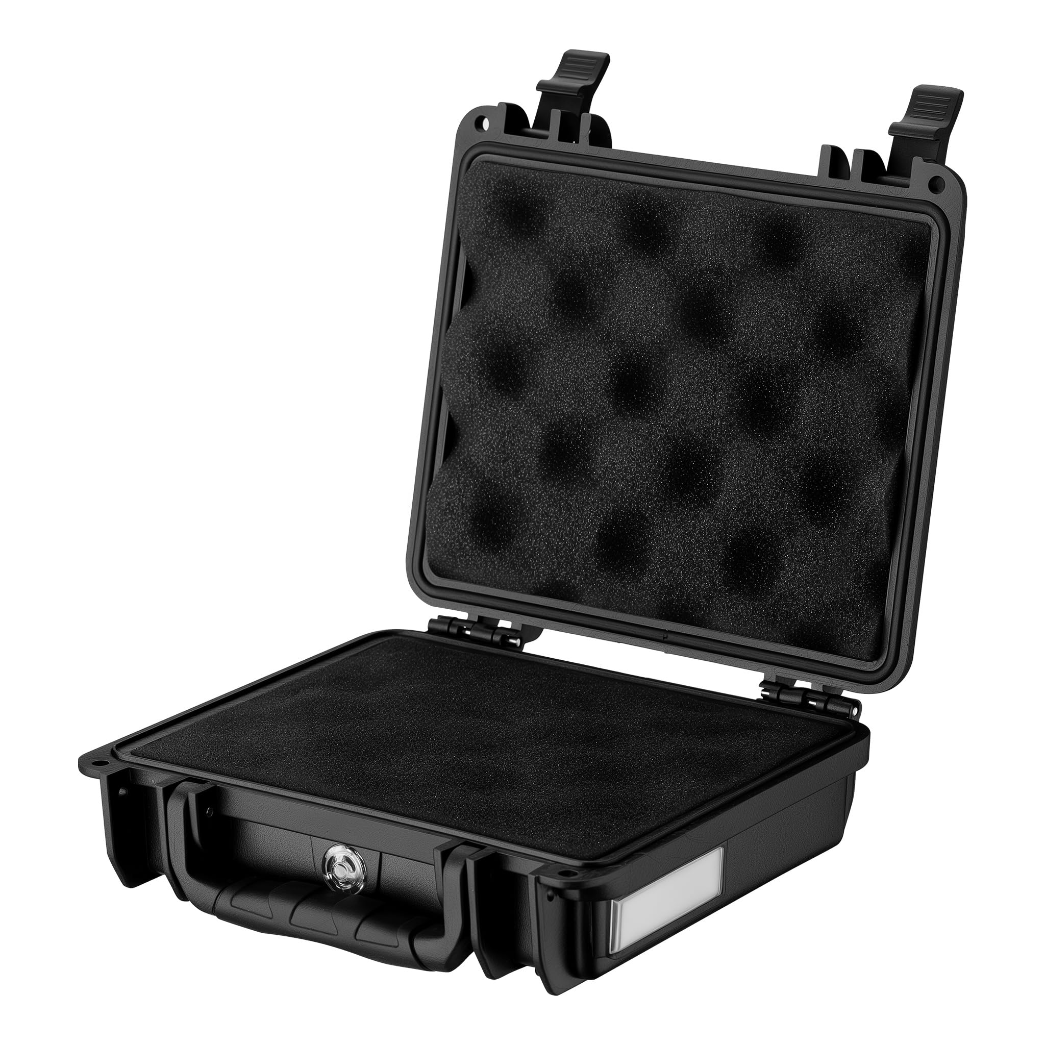 Wiltec Mallette de transport universelle robuste – 19 x 17 x 6 cm – en PP et Fibre de verre – avec Mousse cube personnalisable – Valise de protection pour équipements fragiles et délicats – IP67