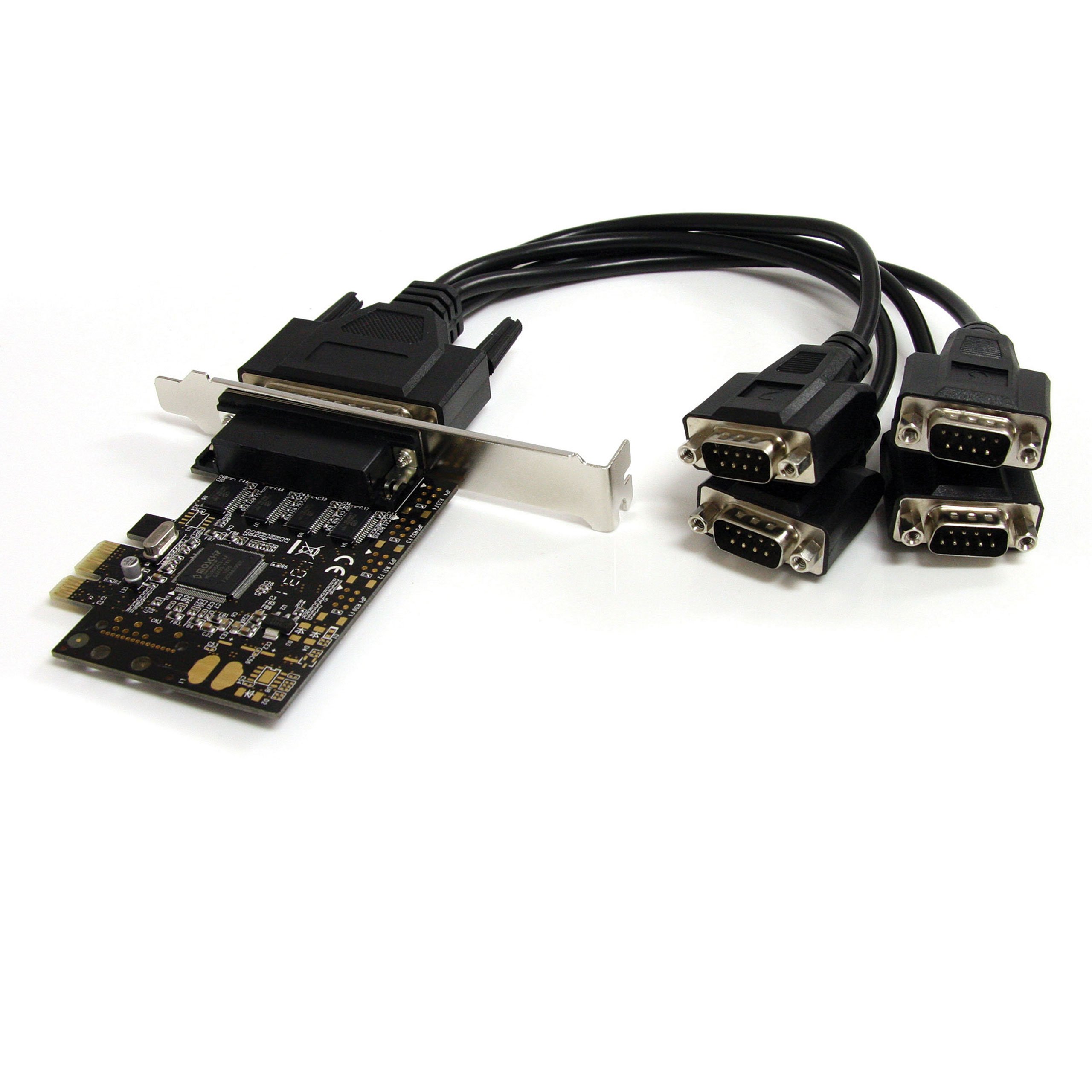 StarTech.com 4 Port Seriell RS-232 PCI Express Schnittstellenkarte - PCIe Karte mit Octopus Kabel - 4 x DB-9 (Stecker)