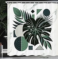 Vista 31 de Ambesonne - Colección de decoración, cortina para regadera de baño de poliéster