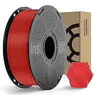 Inslogic Pre-Dried PLA Pro 3D Printer Filament, Strong & Tough PLA Pro Filament 1.75mm ±0.02mm, Reusable Spool, Compatible with Bambu and More FDM Printers, 1kg (Red)